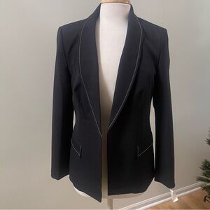 Sharp Shawl Collar Tuxedo Blazer Jacket T TAHARI NWT TopStitch Detail Women’s 10